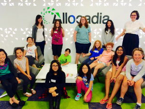 Girls learn to code at Allocadia